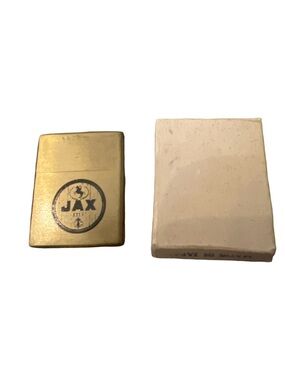 Vtg 1965 Jax Beer 75th Anniversary Brass Lighter Jackson Brewing Co New Orleans